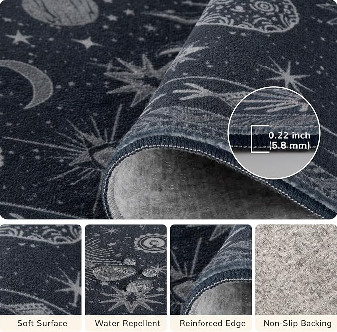 Vacuum-Friendly, 2x10 Washable Area Rug - Image 3