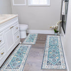HEBE Boho Kitchen Rugs Set of 3, Non Slip Washable Kitchen Mats - Image 7