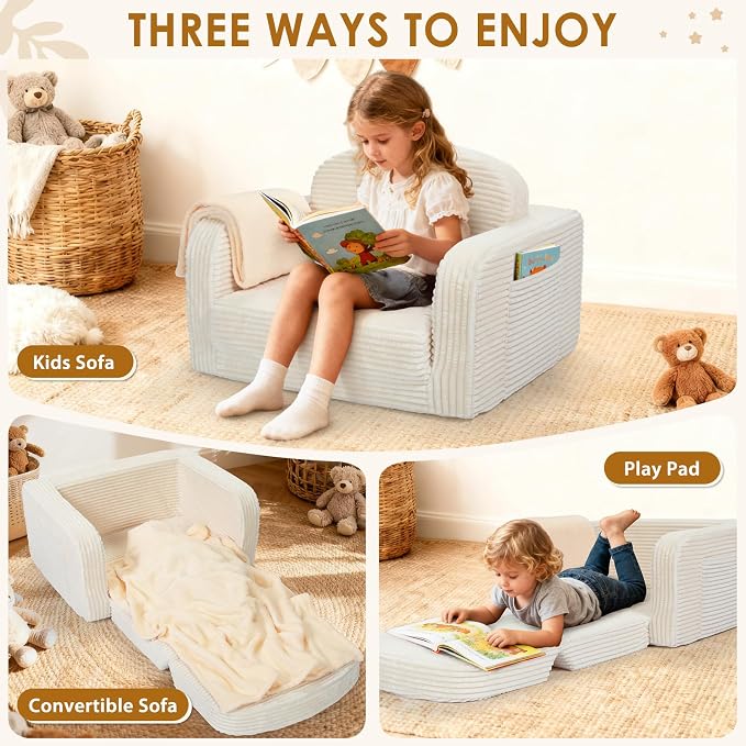 Foryoomi 2 in 1 Convertible Kids Couch - Image 4