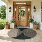 Lahome Enfys Modern Rainbow Round Rug, 6ft Easy Jute Circle Patio Rug Washable - Image 7