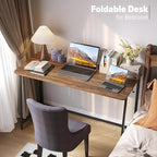 WOHOMO Folding Desk, 47.2" Foldable Computer Desk - Image 5