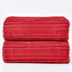 BEDELITE 3D Ribbed Jacquard Red King Size Blankets - Image 9