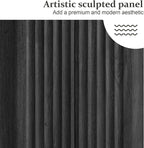 Brafab Buffet Cabinet, Wood Fluted Credenza - Image 3