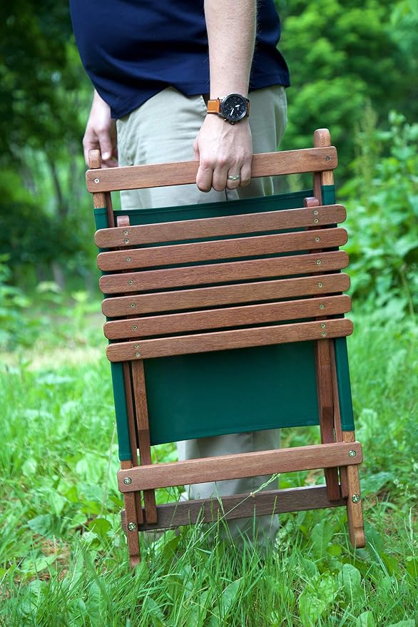 BYER OF MAINE Pangean Lounger Chair – Portable, Lightweight, Foldable Wood and - Image 2