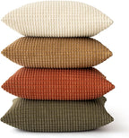 MIULEE Modern Farmhouse Decorative Pillow Covers 18x18 Inch Set of 4 Natural - Image 6