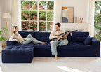 MAXYOYO 132" L Shaped Modular Sectional Sofa by MAXYOYO