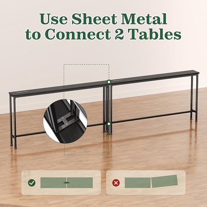 SUPERJARE 102.4 Inch Sofa Table - Image 8
