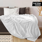 Utopia Bedding Ultra Soft Fleece Bed Blanket Full Size White | Microfiber Plush - Image 2