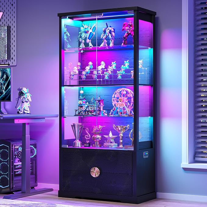 TAGELIER RGB Glass Display Cabinet by TAGELIER