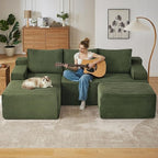 96" Cloud Sectional Couch U-Shaped Chaise - Image 6