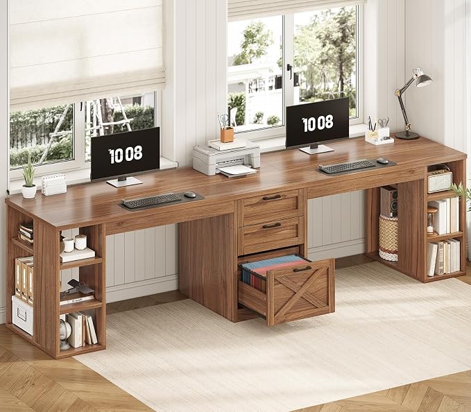 SEDETA Farmhouse 96.5" Computer Desk by SEDETA