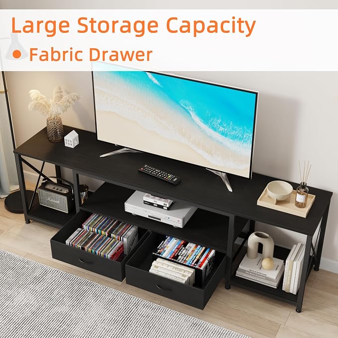 GYIIYUO TV Stand with Fabric Drawers - Image 5