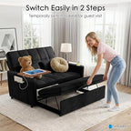 54'' Sleeper Sofa Bed, Convertible Pull Out Couch Futon - Image 8