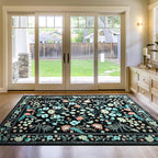 Area Rugs for Living Room, Non-Slip 4x6 Vintage Rug for Bedroom, Washable - Image 4