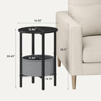 Vagusicc Round Side Table End Table - Image 3