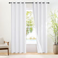 NICETOWN White Blackout Curtains W52 x L84 2 Panels, Grommet Full Blackout by NICETOWN