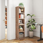 LINSY HOME 5-Shelf Bookcase, Narrow Bookshelves Floor Standing Display Storage - Image 2
