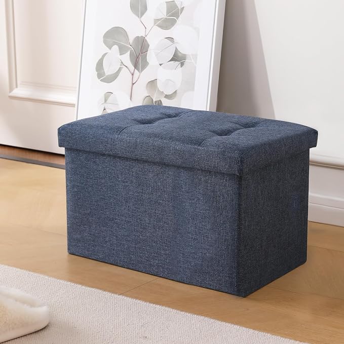 Storage Ottoman Cube Small Footrest Foldable Seat Foot Stools Square Tufted - Image 5