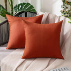 MIULEE Pack of 2 Decorative Outdoor Solid Waterproof Throw Pillow Covers Euro by MIULEE