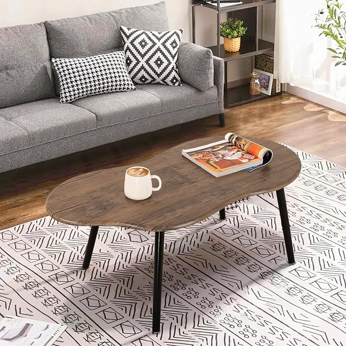 Small Coffee Table Irregular Wood Grain Desktop Coffee Tables Simple Modern - Image 2