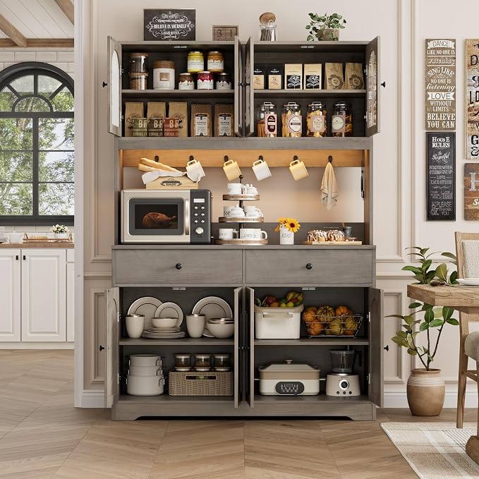 HIFIT 71" LED Kitchen Pantry Cabinet - Image 9