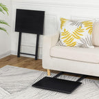 HOOBRO Folding TV Tray Tables, Industrial Snack Desk - Image 6
