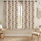 Boho Floral 100% Grommet Blackout Curtains 63 Inch 2 Panels | Colorful Bohemian by Unknown