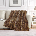 Edenleaf Leopard Print Blanket Fleece Throw - Image 6