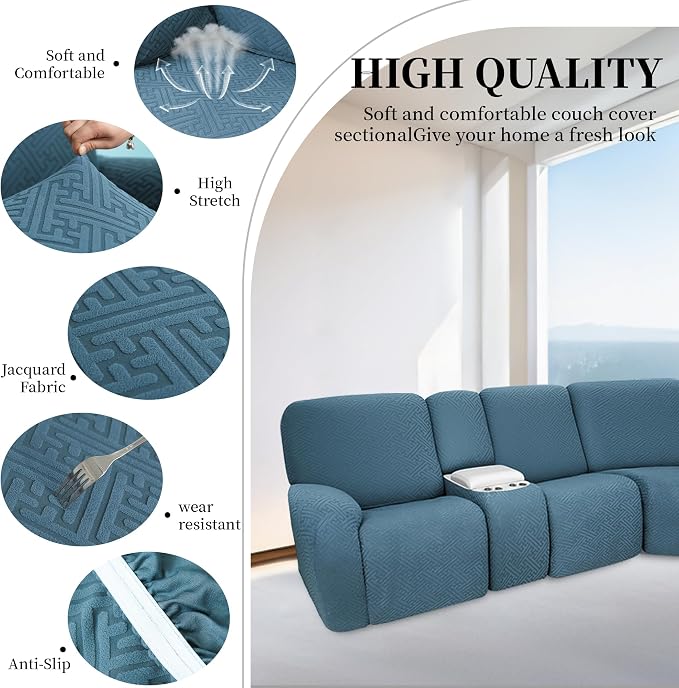 100% Waterproof Sectional Recliner Couch Covers - Image 6