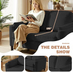 4 Piece Modern Corduroy Sofa Set, L-Shaped Sectional Couch - Image 8