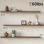 Fun Memories 67Inch Long Floating Shelves, 8 Inch Deep Shelves - Image 3
