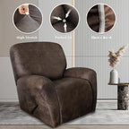 ANARACHON Recliner Chair Covers Leather Like, 4 Pieces Recliner Cover - Image 5