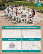 SERWALL HDPE Dining Set for 10 – 2 Tables, 8 Armless + 2 Armchairs. Includes 10 - Image 2