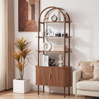 71" Tall Fluted Arched Bookshelf - Image 3