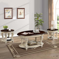 3-Piece Traditional Solid Wood Table Set, Vintage Table Set of 3 Includes 1 by SSLine
