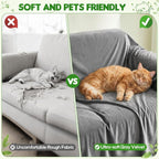 LOllON Velvet Couch Cover for Cats Dogs Kids - Image 9