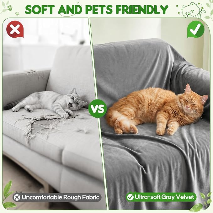 Couch Cover, Cat Scratch Resistant Sofa Cover, Waterproof Sofa Cover, Heavy - Image 4