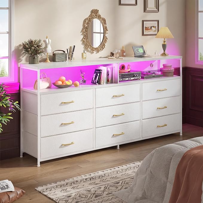 Romorgniz 55" W White Dresser for Bedroom - Image 7