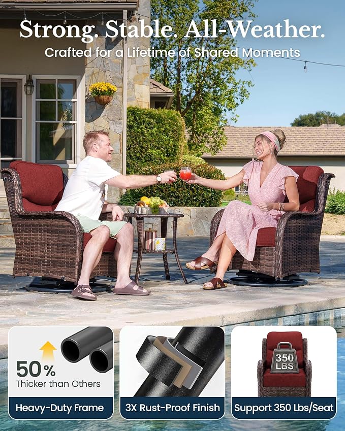 HILLGA 5-Piece Luxury Patio Furniture Set - Image 6
