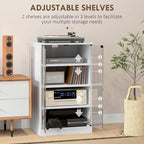 HOMCOM Media Cabinet, 4-Tier Stereo Cabinet - Image 4