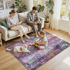 RELEANY Washable 4'x6' Abstract Area Rug - Image 2