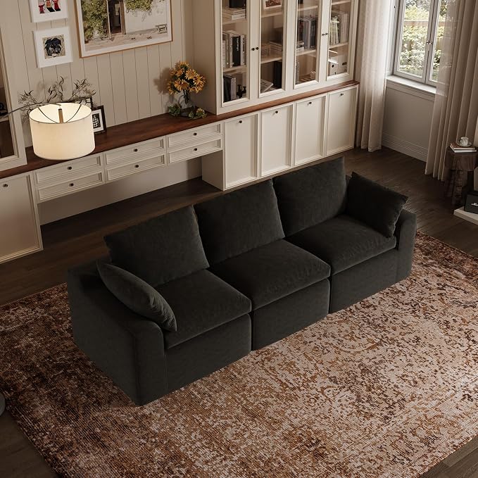 Novilla 104.3" Modular Cloud Couch, Modern Sectional Sofa by Novilla