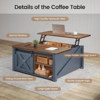 SEDETA 31.5" Lift Top Coffee Table - Image 3
