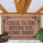 Front Door Indoor Outdoor Entrance Doormat Brown Rubber Welcome Door Mat Come - Image 4