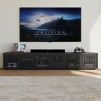 POVISON Full Assembled Mid Century Modern TV Stand, Entertainment Center - Image 3