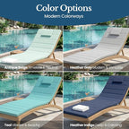 Quilted Chaise Lounge Outdoor Patio Furniture Cushions | Water-Resistant Patio - Image 7