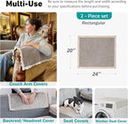 Couch Arm Covers, Couch Covers, Non-Slip Lace Armrest Covers, Headrest/Backrest - Image 3