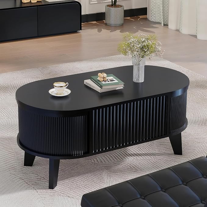 LYNCOHOME Fluted Lift Top Coffee Table - Image 6