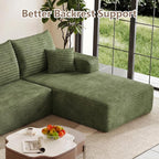 95" Cloud Sectional Couch with L-Shape Chaise, Modular Comfy Sofa Chaise Longue - Image 8