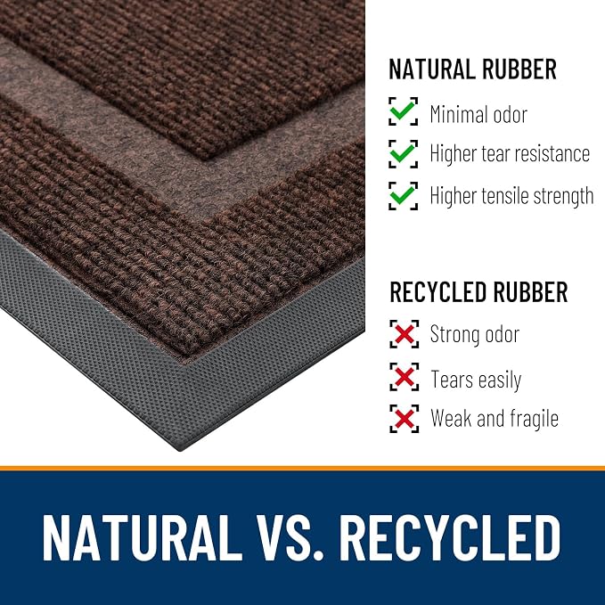 OLANLY Front Door Mat Outside 71x47, All-Season Heavy-Duty Rubber Doormat | - Image 4